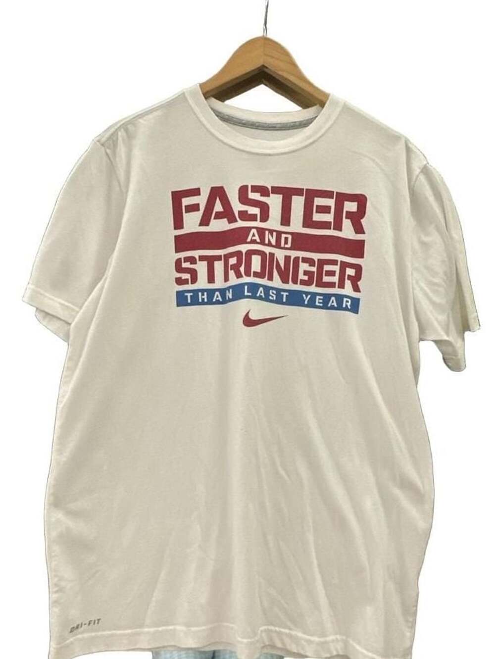 Nike Dri-Fit Faster and Stronger Than Last Year Graphic T-Shirt Size L